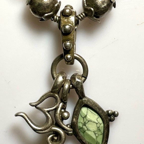 Lucky brand silver boho necklace with charms - Picture 2 of 6